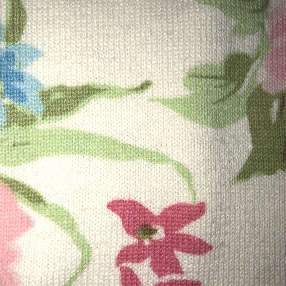 Gymboree floral knit cardigan sweater girl's sz X-Large 6 EUC LN vintage 2001 - Picture 3 of 5